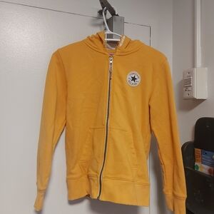 Converse all star YELLOW hoodie jacket Size M Medium Moyenne 10-12 Years